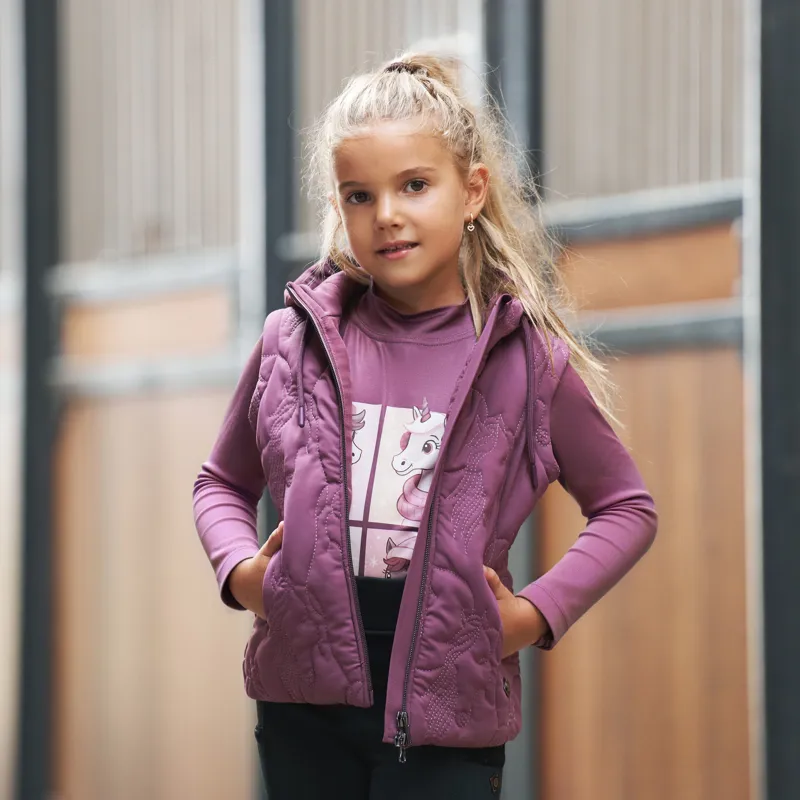 Imperial Riding Kids Enjoy Frosty Top - Dark Mauve-2