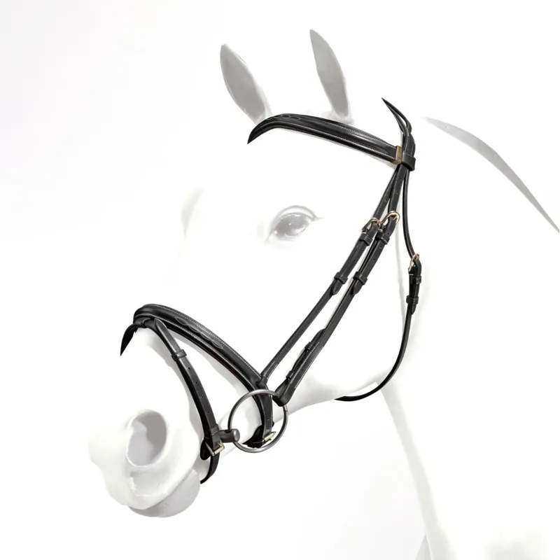 Equipe Emporio Fancy Stitch Flash Bridle - Black/Silver