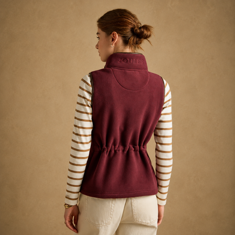 Joules Ladies Heritage Gilet - Red-1