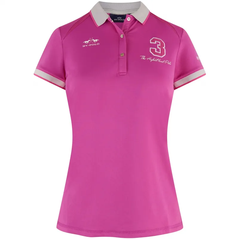 HV Polo Favouritas Tech Short Sleeved Polo Shirt - Berry