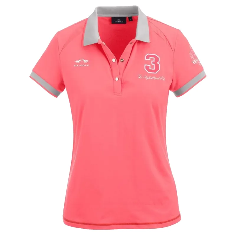 HV Polo Favouritas Tech Short Sleeved Polo Shirt - Bright Coral