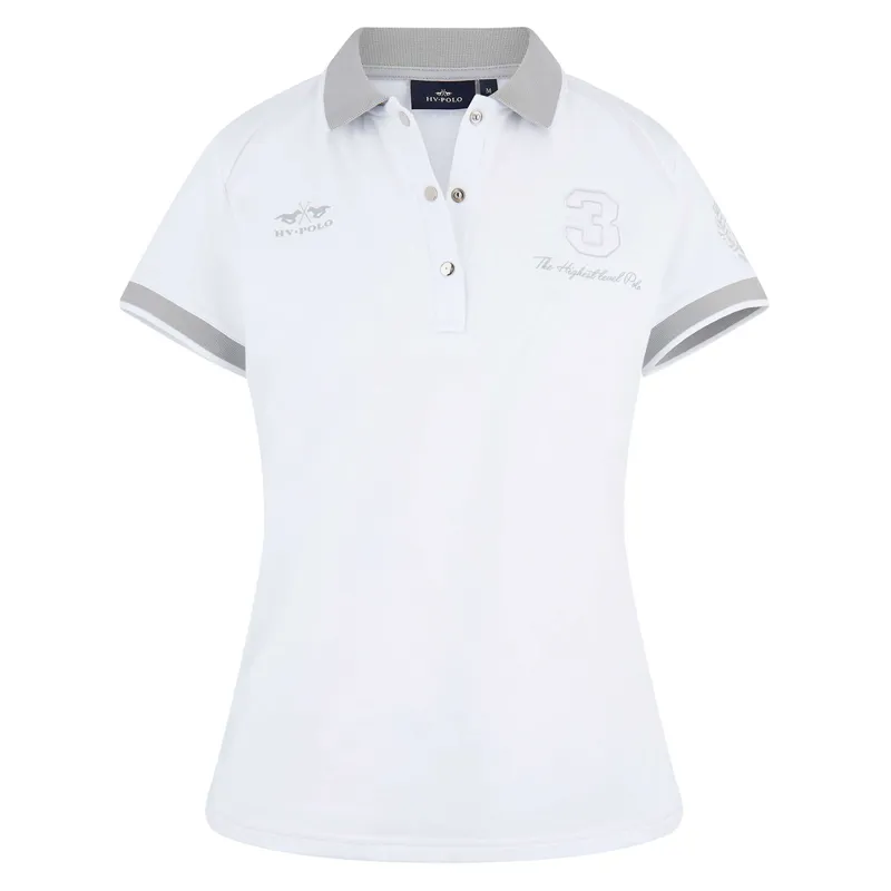 HV Polo Favouritas Tech Short Sleeved Polo Shirt - White