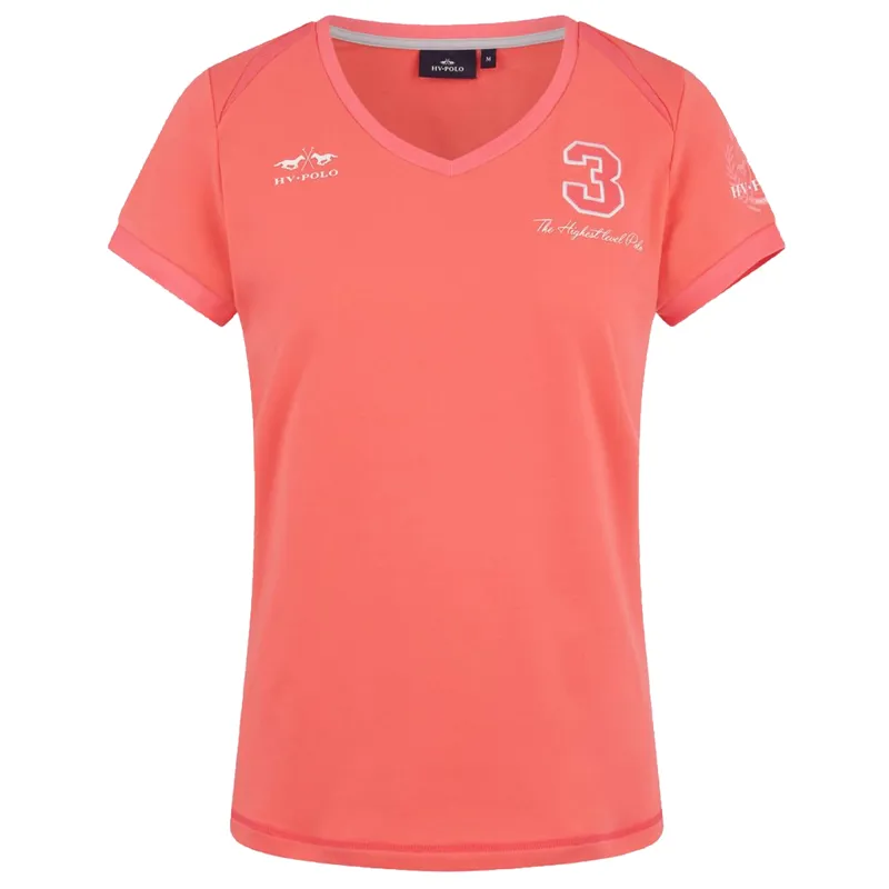 HV Polo Favouritas Tech Short Sleeve T-Shirt - Bright Coral 