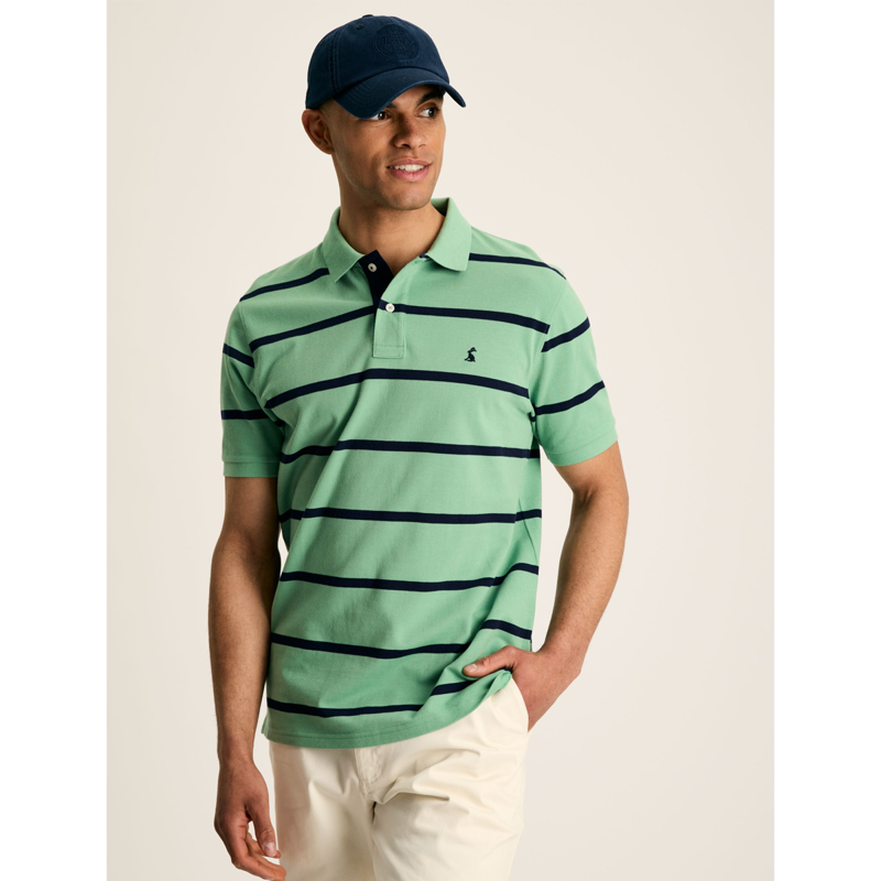 Joules Men's Filbert Striped Polo Shirt - Green-1