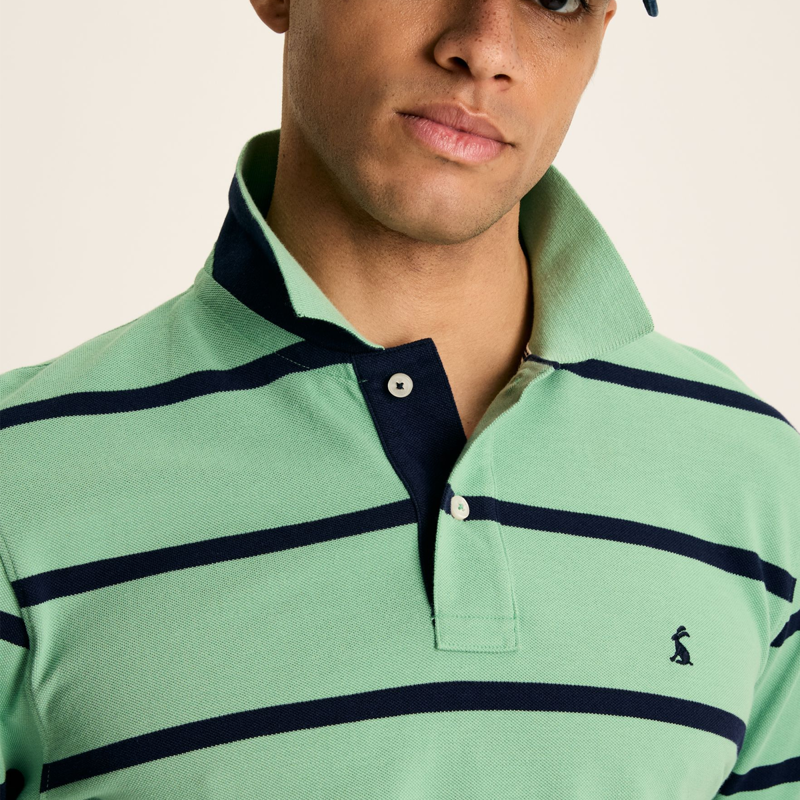 Joules Men's Filbert Striped Polo Shirt - Green-4