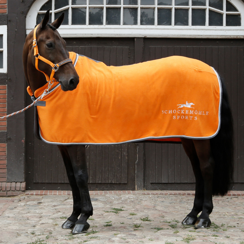 Schockemohle Premium Fleece Rug Logo - Orange-1