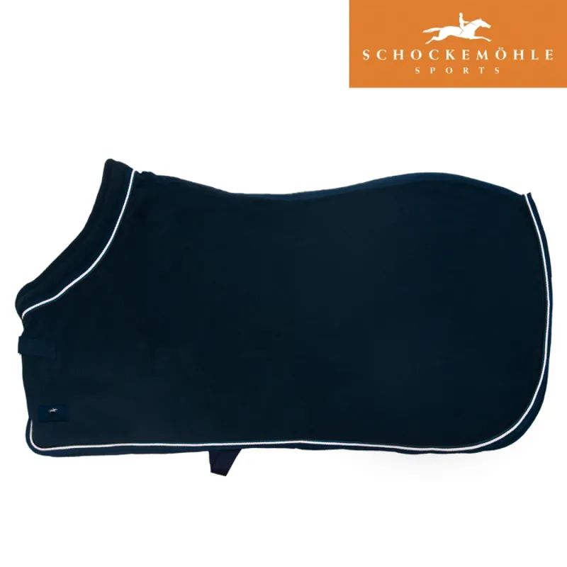 Schockemohle Premium Fleece Rug - Dark Navy/Silver