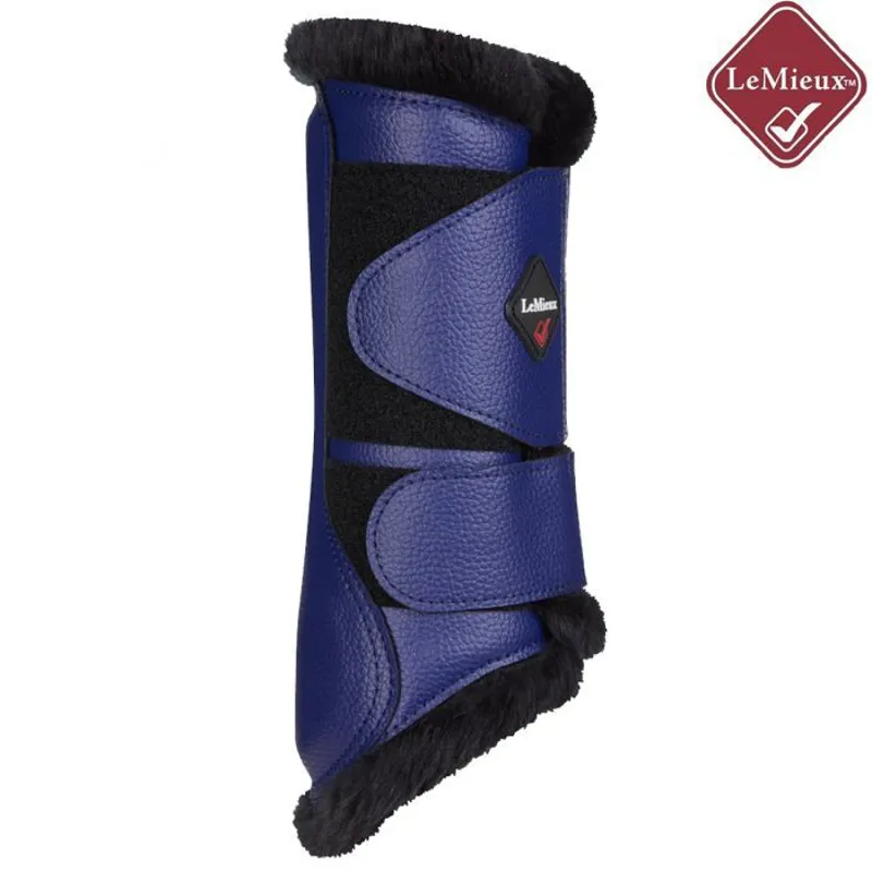 LeMieux Fleece Lined Brushing Boots - Ink Blue -1