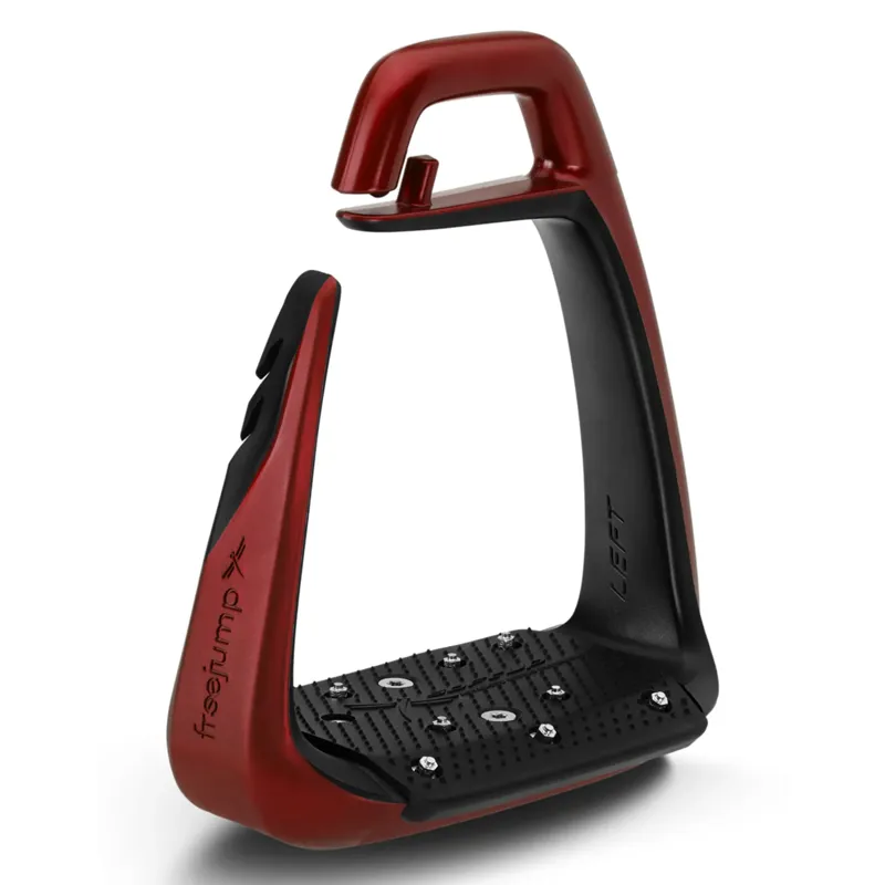 Freejump Soft'Up Classic+ Stirrups - Pearl Red/Black