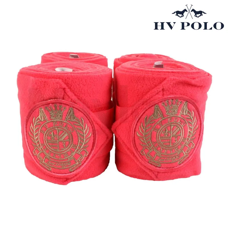 HV Favouritas Polo Fleece Bandages - Fuschia