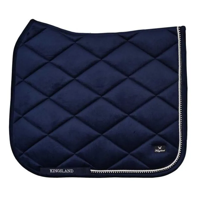 Kingsland Gail Velvet Dressage Saddlepad - Navy