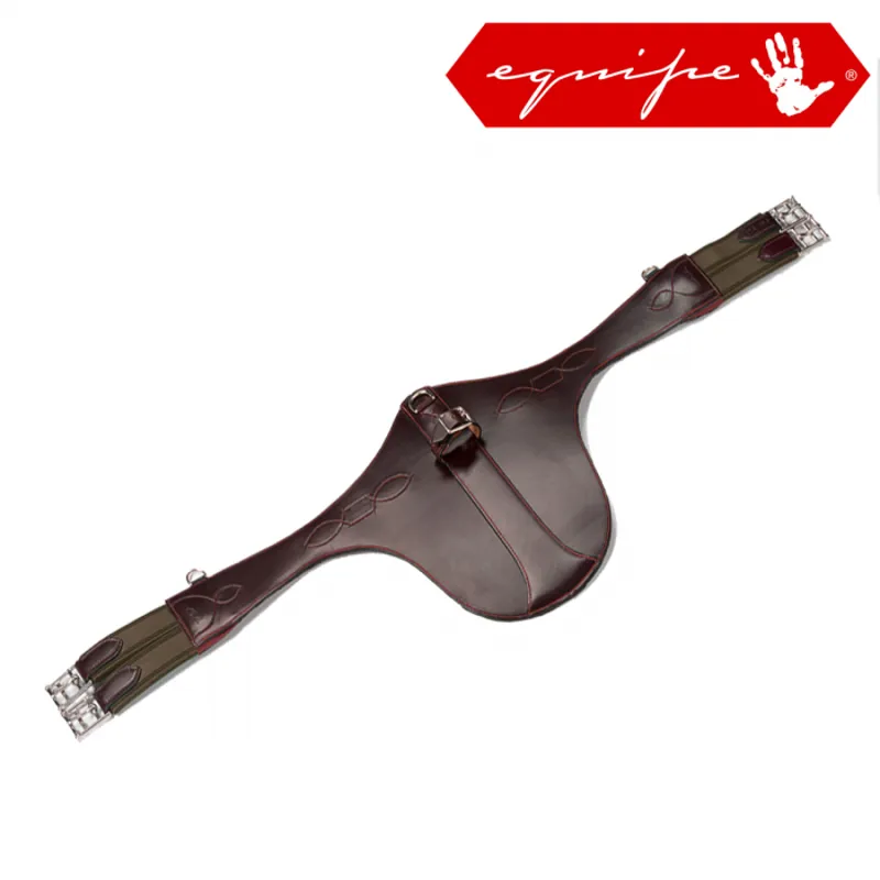 Equipe Stud Girth With Optional Lambskin Or Hide Liner - Brown