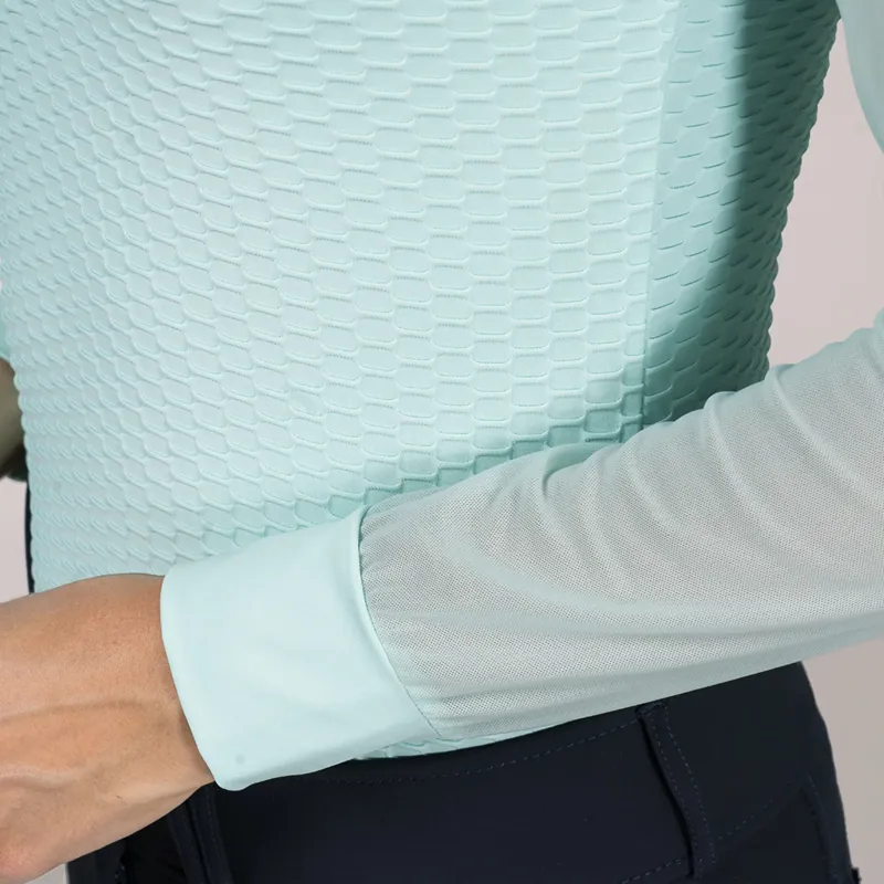 Schockemohle Ladies SPGianna Style Show Shirt - Aqua Sea-3