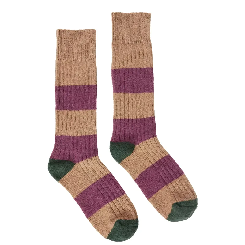 Joules Men's Gibson Striped Socks - Tan Stripe