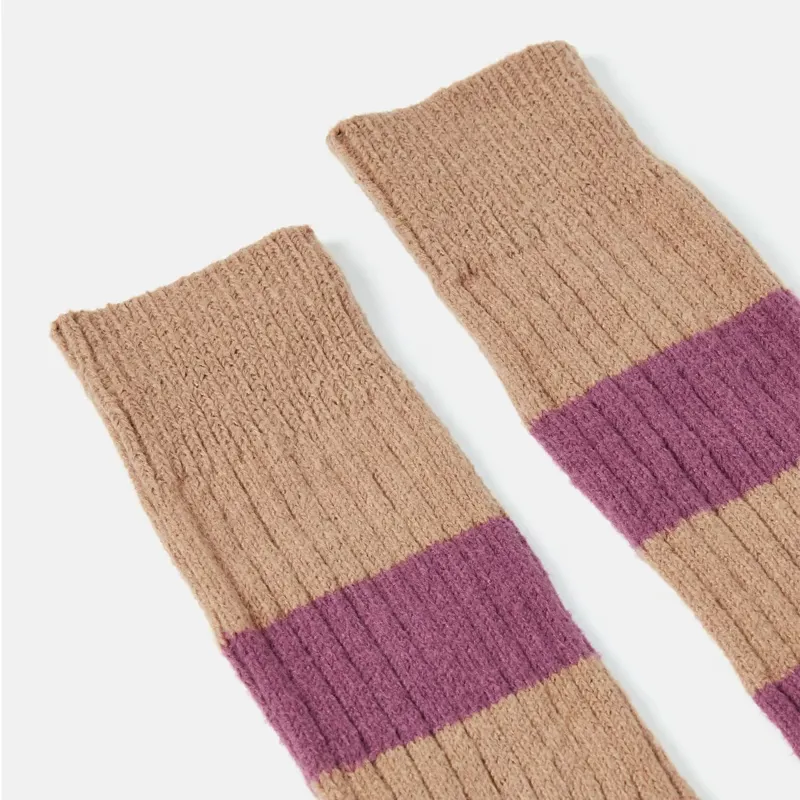 Joules Men's Gibson Striped Socks - Tan Stripe-1