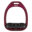Flex-On Green Composite Stirrup - Inclined Ultra Grip - Plum Caspia/Black/Plum Caspia