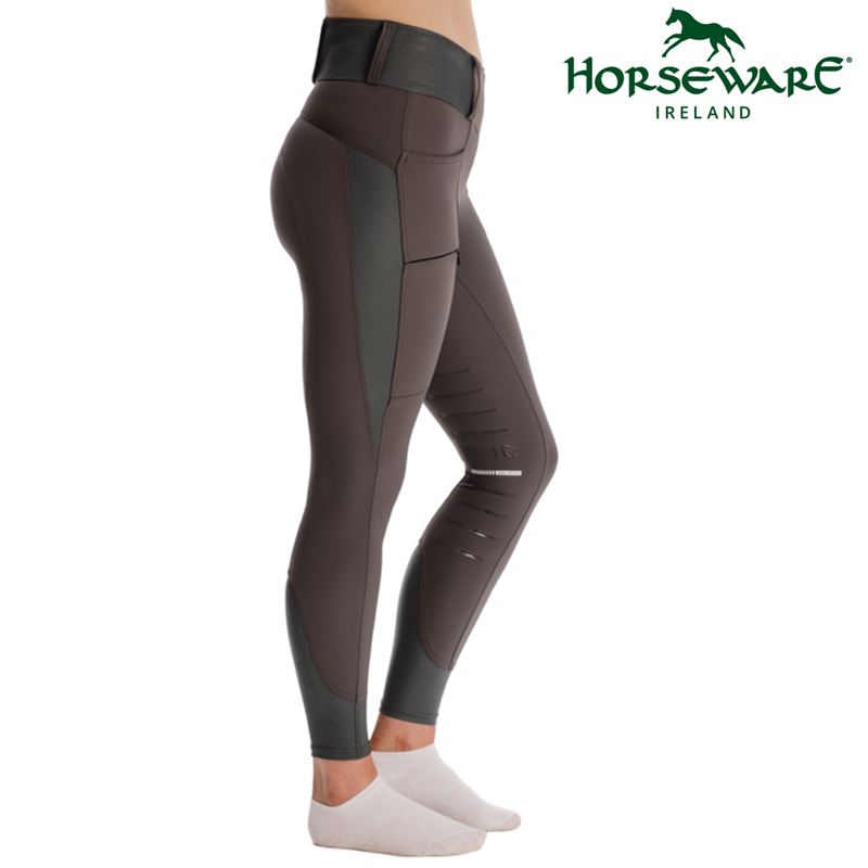 Horseware Ladies Hybrid Meryl Pull-Up Breeches - Grey-1