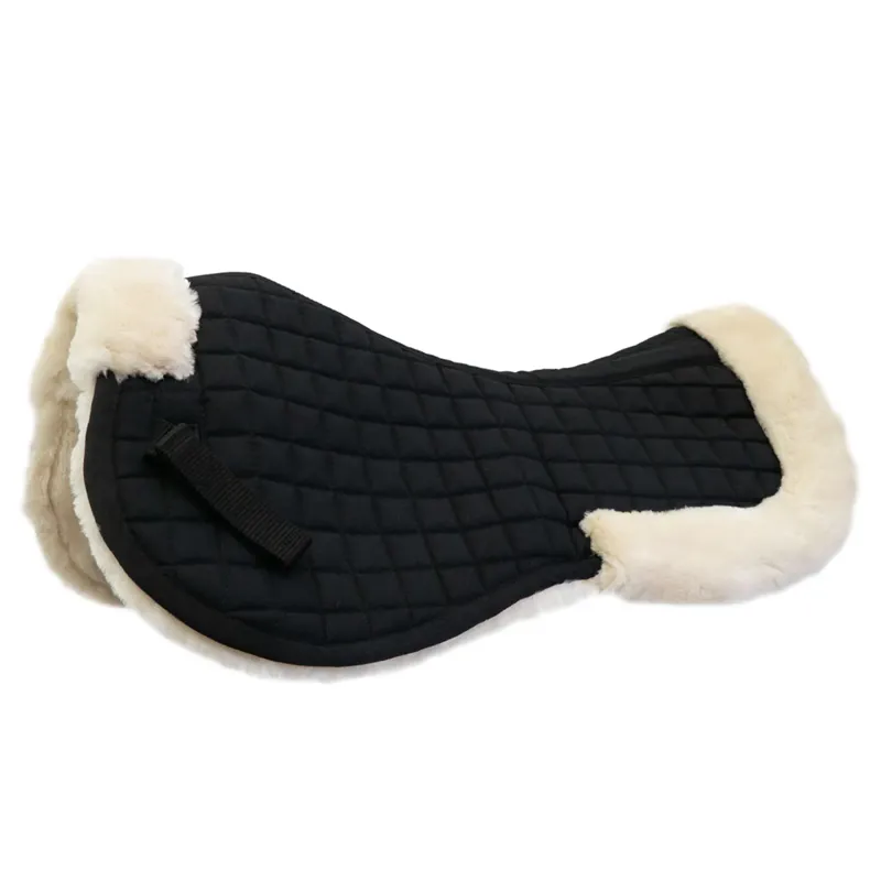 Mark Todd Fleece Lined Half Pad - Black/Natural - Full