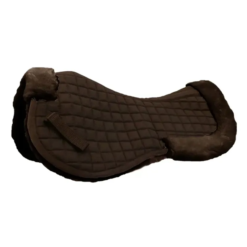 Mark Todd Deluxe Fleece Lined Half Pad - Brown/Brown - Full