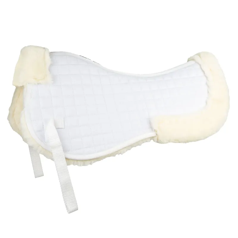 Mark Todd Fleece Lined Half Pad - White/Natural - Full