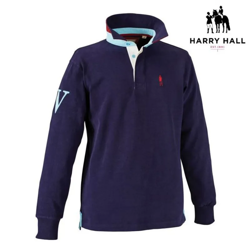 Harry Hall Mens Sherborne Rugby Top - Navy