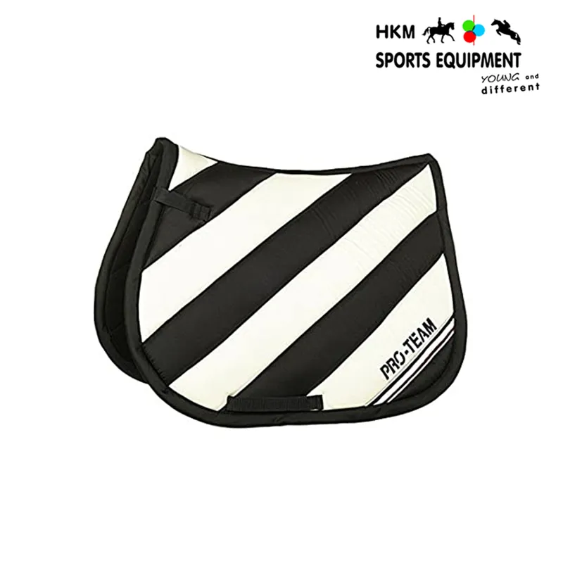 HKM Boston Stripe Saddlecloth - Dark Blue/Ivory