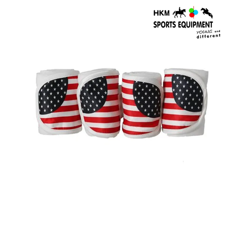 HKM Union Jack UK Flag Polar Fleece Bandages - 4 Pack