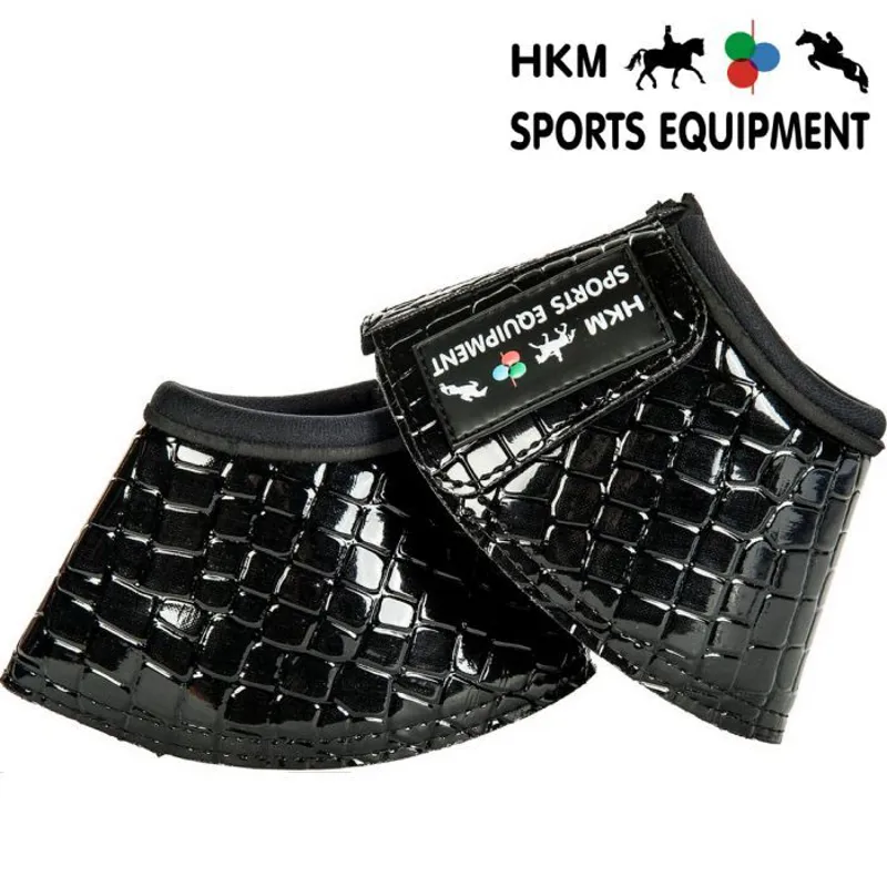 HKM Premium Croco Overreach Boots - Black