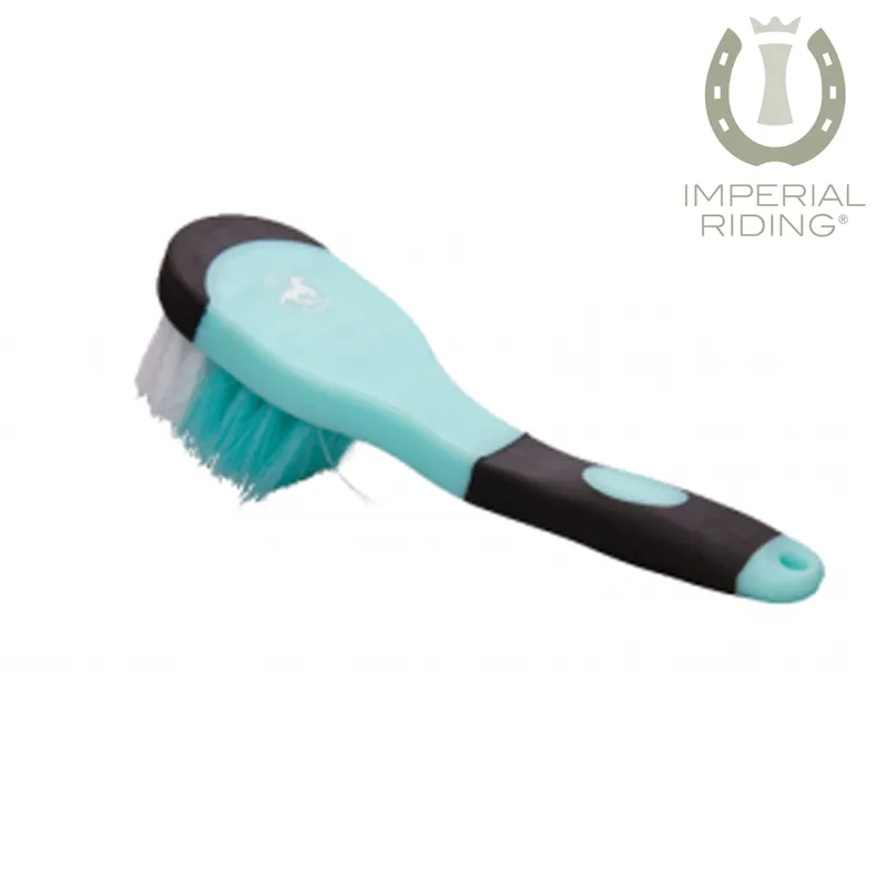 Imperial Riding Grip Hoof Brush - Aquamarine and Black 