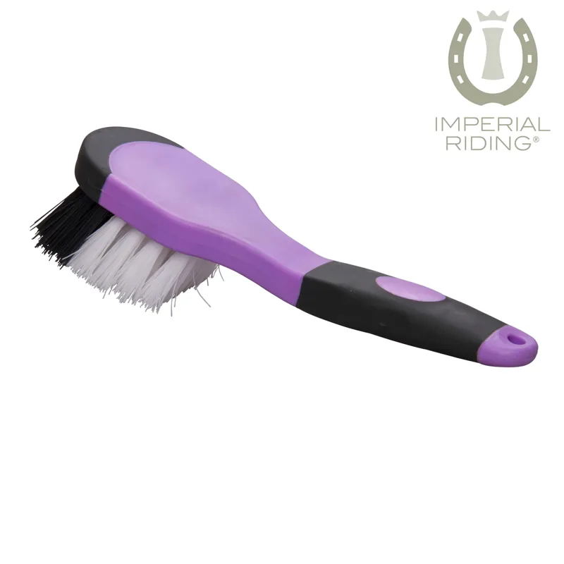 Imperial Riding Grip Hoof Brush - Lilac and Dark Grey 