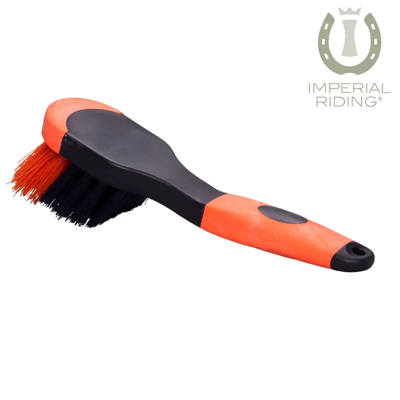 Imperial Riding Grip Hoof Brush - Orange and Dark Grey