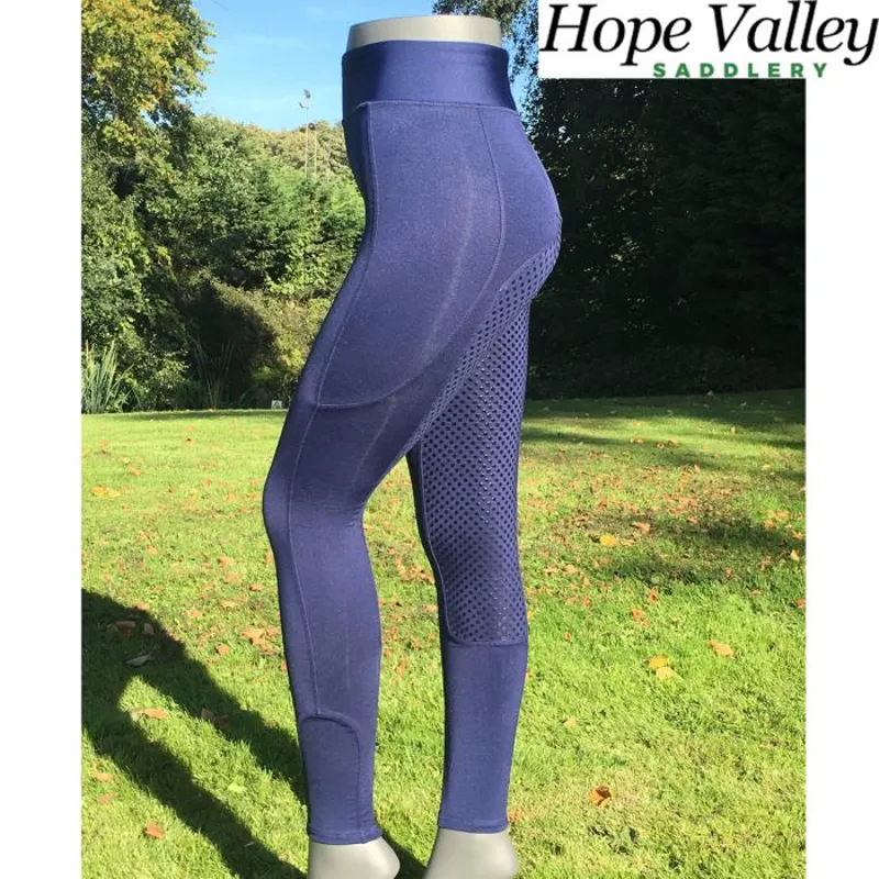 Hope Valley Saddlery Riding Tights - Blue-2