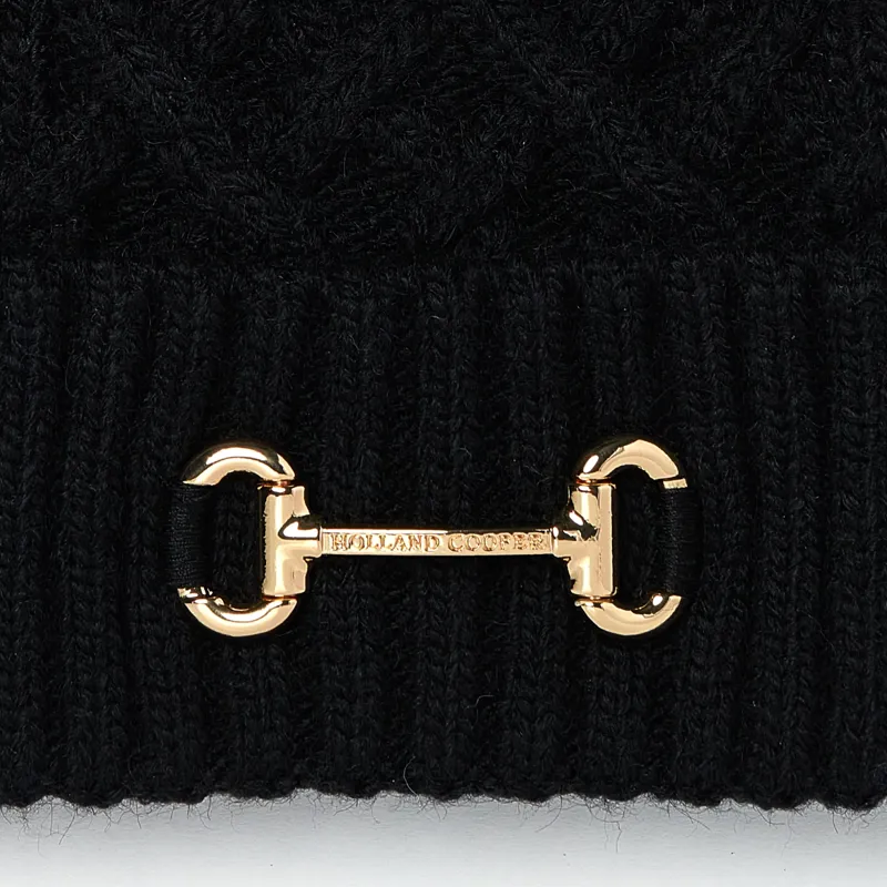 Holland Cooper Horse Bit Bobble Hat - Black-2