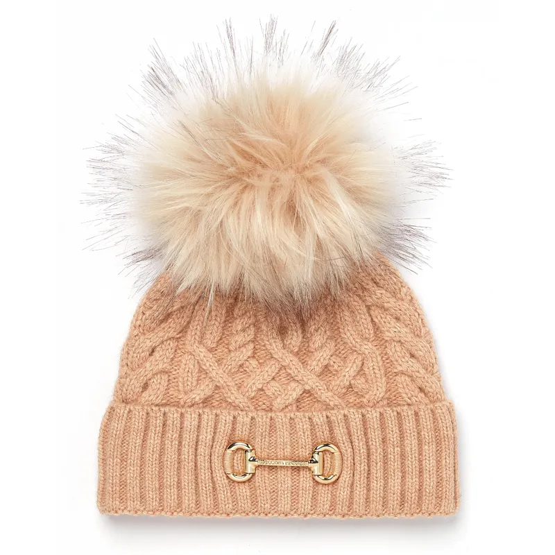 Holland Cooper Horse Bit Bobble Hat - Camel