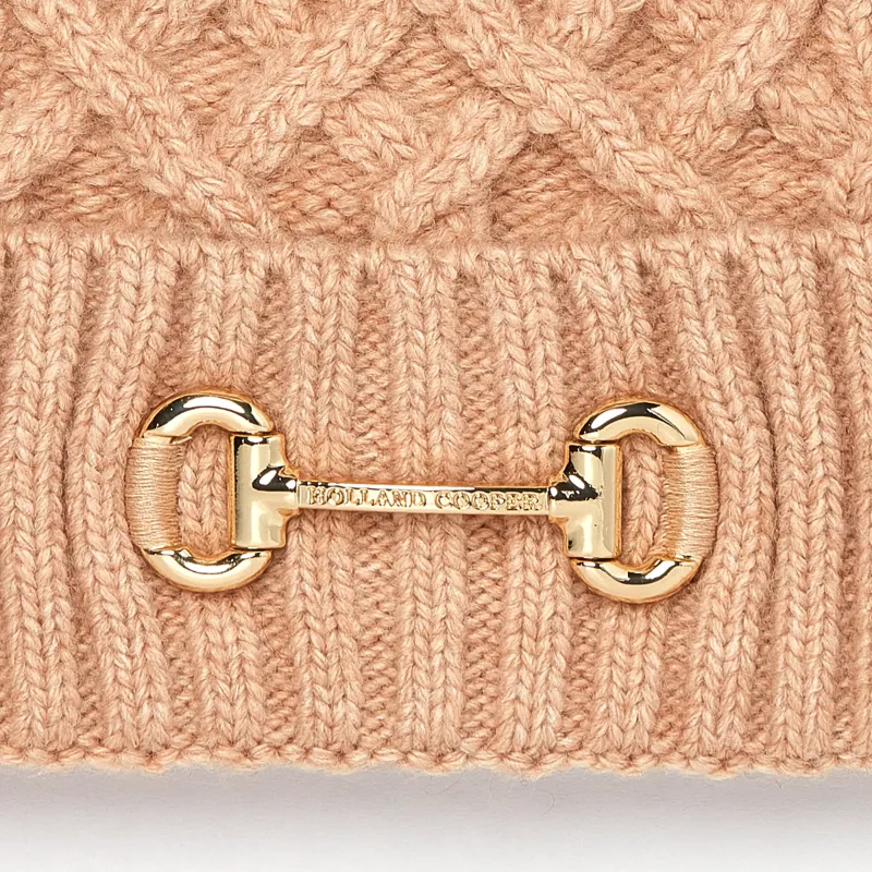 Holland Cooper Horse Bit Bobble Hat - Camel-2