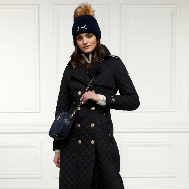 Holland Cooper Horse Bit Bobble Hat - Ink Navy-2