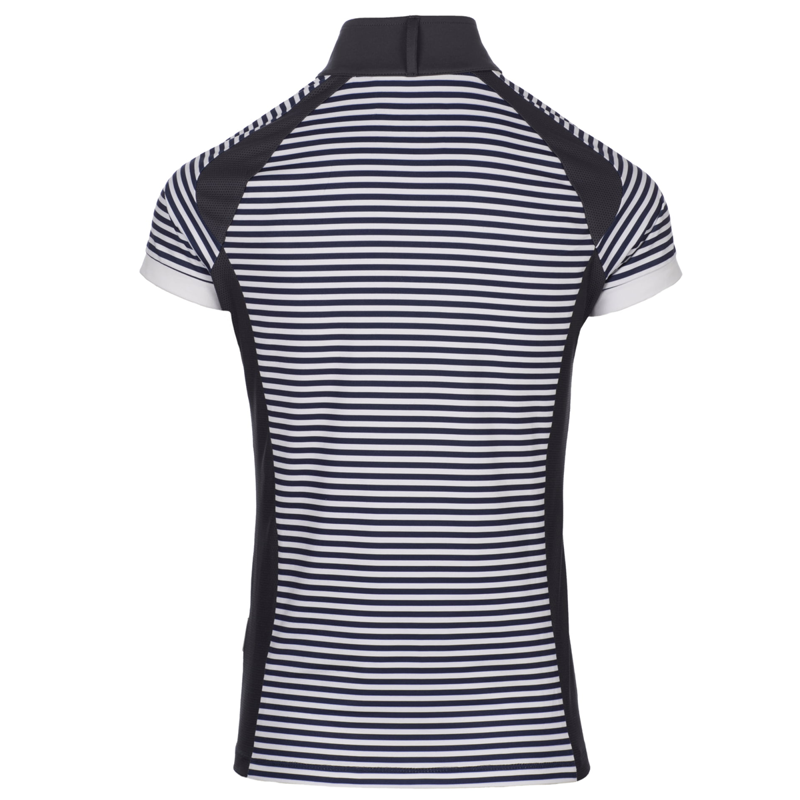 Horseware Eda Technical Polo Shirt - Navy Pinstripe-1