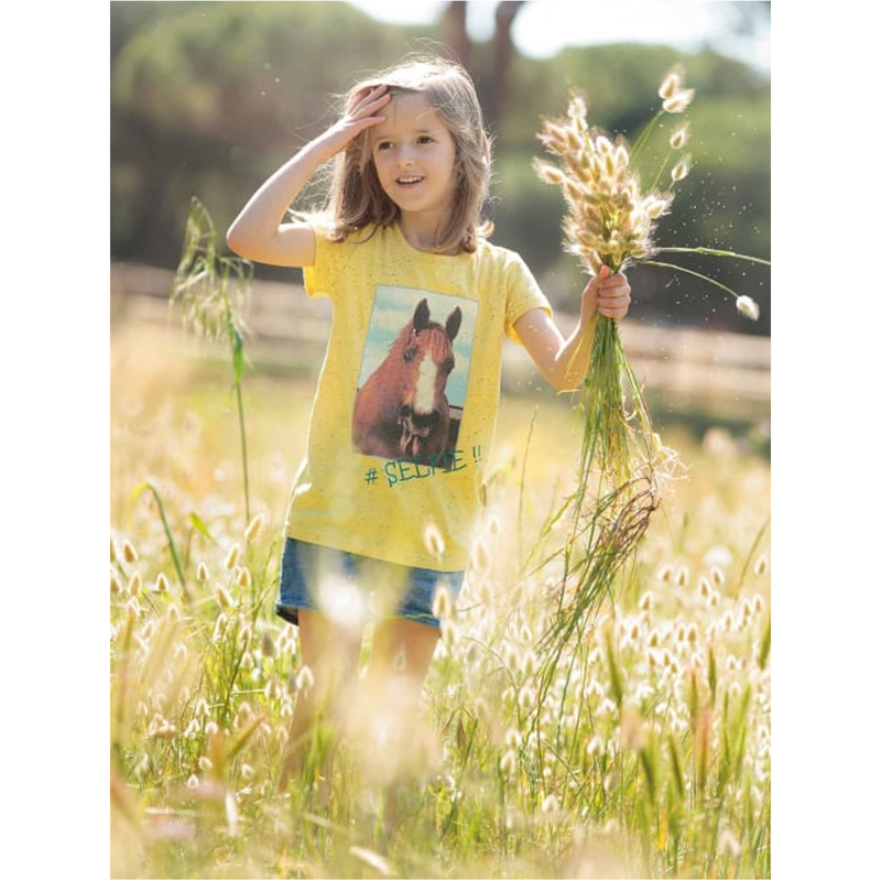 Horseware Girls Novelty T-Shirt - Acacia Yellow-1