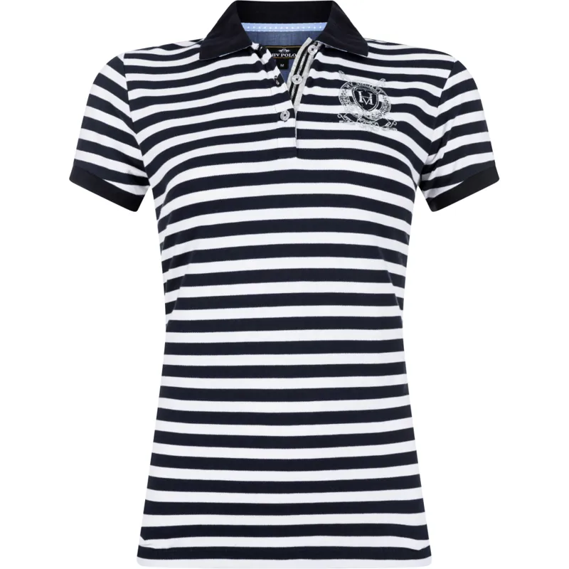 HV Polo Ariel Ladies Polo Shirt - Navy/Optical White