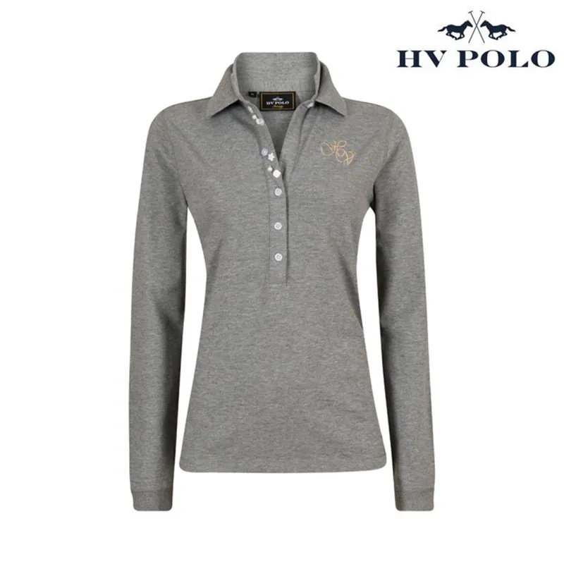 HV Polo Gilda Ladies Polo Shirt - Grey Melange