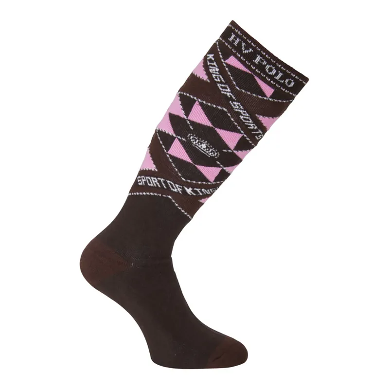 HV Polo Carry Socks - Pink and Brown 