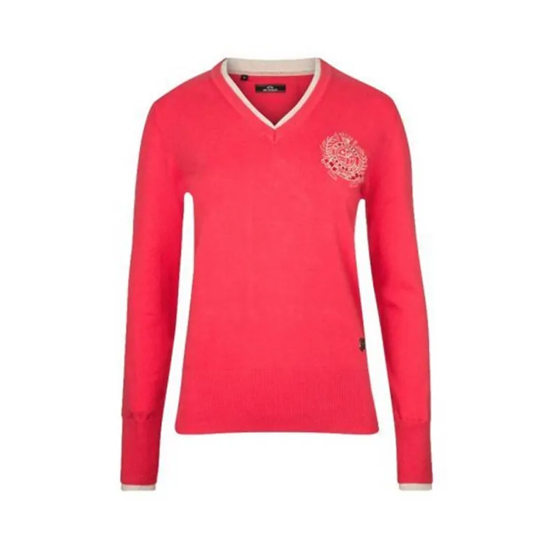 HV Polo V Neck Favouritas Ladies Sweater - Hibiscus
