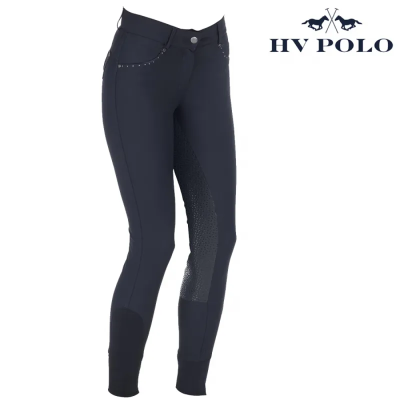 HV Polo Dolores Full Silicone Seat Breeches - Navy-4