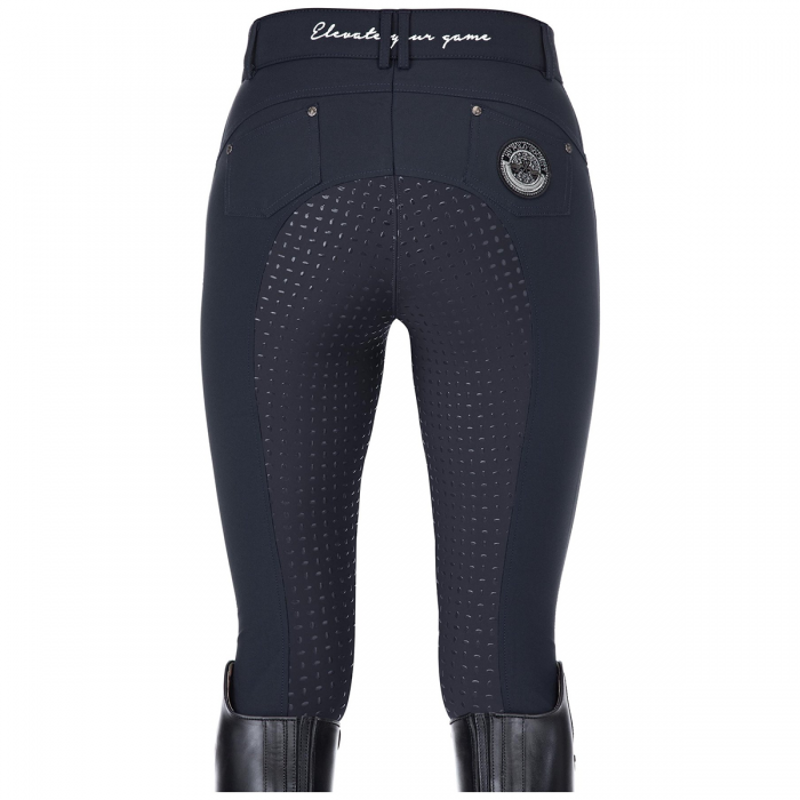 HV Polo Dolores Full Silicone Seat Breeches - Navy-1