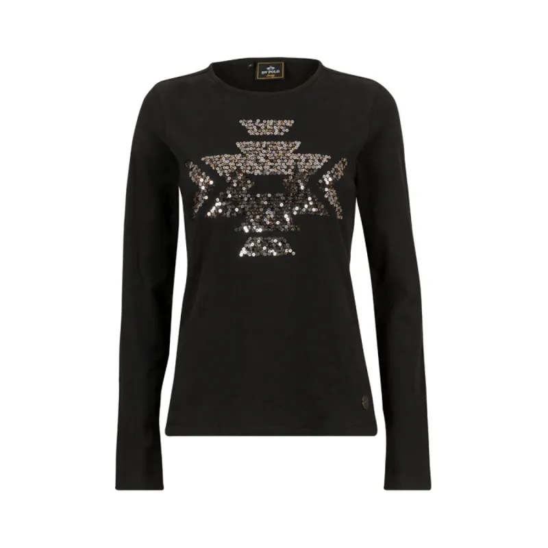 HV Polo Allyx Ladies Long Sleeved T-Shirt - Black