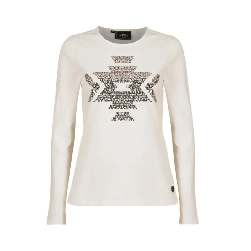 HV Polo Allyx Ladies Long Sleeved T-Shirt - Ecru