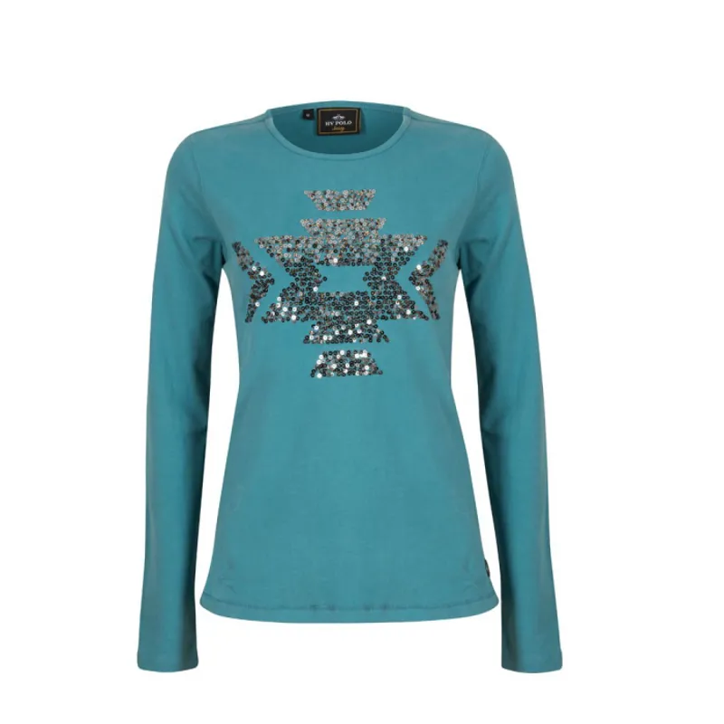 HV Polo Allyx Ladies Long Sleeved T-Shirt - Lago Blue