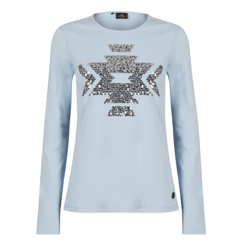 HV Polo Allyx Ladies Long Sleeved T-Shirt - Soft Blue