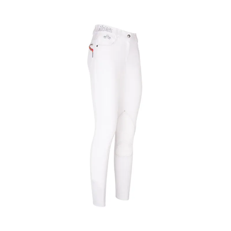 HV Polo Canar Ladies Knee Patch Breeches - White