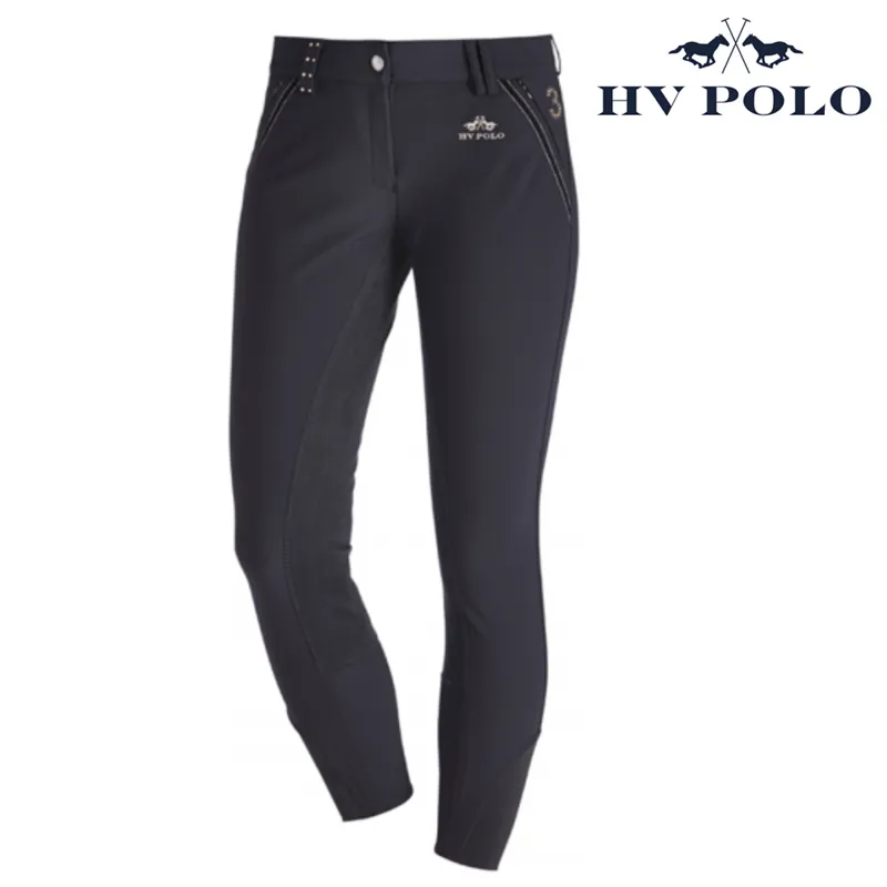 HV Polo Cher Softshell Full Seat Breeches - Black